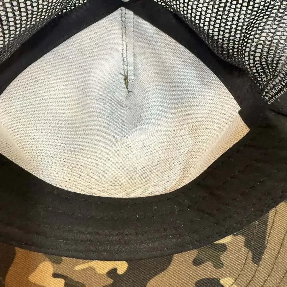 YOUTH Good Vibes Camo Mesh Snapback Trucker Hat Cap Clean